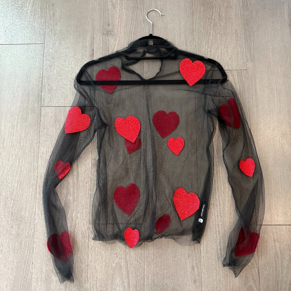 SOLD ✅ Lirika Matoshi Mesh Tulle Heart Top (MEDIUM)